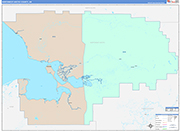Northwest Arctic County Wall Map Color Cast Style